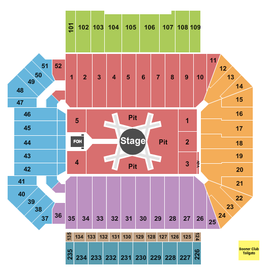 Memorial Stadium Oklahoma Luke Combs Seating Chart